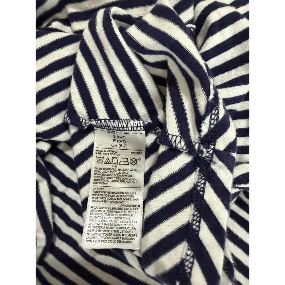 Old Navy Girls Striped Dress Bundle 2 Tiered Cami Skater Navy White Size S 6-7